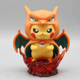 12cm Pokemon Anime Figures Pikachu Cosplay Gengar Charizard Bulbasaur Psyduck Kawaii Figurine PVC Statue Model Kids Xmas Gifts