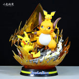 Pokemon Evolution Eevee Anime Figures Charizard Raichu Mewtwo Dragonite Venusaur Gengar Illuminous Figurine PVC Statue Model Toy