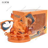 Anime Pokemon Figure Charizard Squirtle Bulbasaur Vulpix Scenes Special Effects Version Figurine Toys PVC Model Collection Dolls