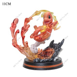 Anime Pokemon Figure Charizard Squirtle Bulbasaur Vulpix Scenes Special Effects Version Figurine Toys PVC Model Collection Dolls