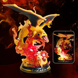 Pokemon Evolution Eevee Anime Figures Charizard Raichu Mewtwo Dragonite Venusaur Gengar Illuminous Figurine PVC Statue Model Toy