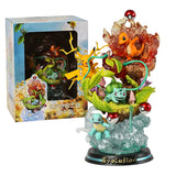 Pokemon Pikachu Charmander Bulbasaur Squirtle Evolution PVC Collection Model Statue Anime Figure Toy